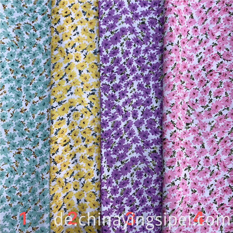 Stock Lot Plain Custom Custom Blumen Digitalprinthed Cotton 100%Cottontextile Stoff für Kleidungsstücke